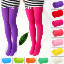 2 Velvet childrens tights Candy colored tights Leggings Step-on tights Dance socks