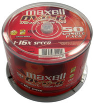 Maxell Wansheng DVD-R 16 speed 50 barrel commercial gold disc DVD screen blank disc