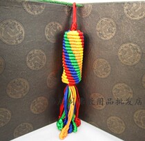 Tibet hangings New Buddhist supplies 5 Thronking diamond wire Kong knot cylindrical inclined flower car hanging and hanging decoration large number