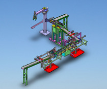 3D Diagram of Highly Automated Filling Production Line for Non-standard Automation Equipment