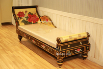 Gold foil furniture hand-painted furniture American country style Noble Concubine sofa chair leisure chair with pillow