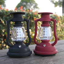 Environmentally friendly retro lantern hand-cranked charging tent light camping light solar charging light tent accessories equipment