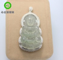 (Xing Family Workshop) Emerald Guanyin Pendant Personality Custom K Gold Inlays 101980
