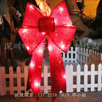 Christmas decoration glowing bow shopping mall hotel square Christmas large pendant scene layout