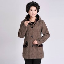 Middle-aged and elderly womens autumn jacket middle-aged mothers spring and autumn woolen coat female elderly grandmothers autumn and winter