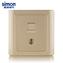Simon Switch Socket 55 Series Champagne Gold TV Plus Phone Socket N55301-56