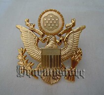 American Army eaves hat gold metal large cap emblem of the United States National Emblem screw large cap emblem