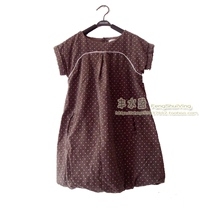 Foreign trade export law single pure cotton sand washed jade corduroy lined childrens short-sleeved dress 85