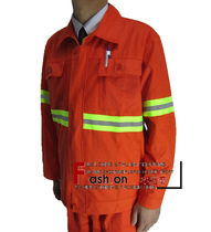 Autumn and winter mens and womens work clothes Municipal Highway elevated maintenance road rescue traction orange reflective clothing