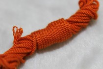 Tibetan Buddhist pearl accessories pure handmade four strands of cotton thread hand-twisted cotton rope (orange)