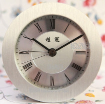 New premium round Noble all metal small alarm clock metal table clock Roman Clock Clock Clock Clock Clock