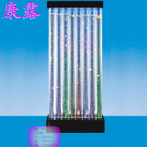 8-column flowing water screen bubble wall aquarium flat wind acrylic glass cylindrical water dance fish tank curtain wall partition