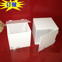 Customized white acrylic box color box colored plexiglass box color cover