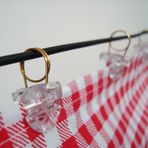 10pcs toilet shower curtain hook ring Color plastic transparent clip Simple curtain hook metal ring