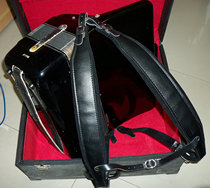 All black series reinforced and widened universal 60-80-96-120 Bass Accordion strap Cowhide organ shoulder strap