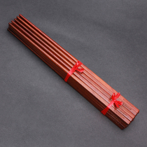 NEWREA cutting-edge Laos flower branch wood chopsticks household tableware set old mahogany national standard red acid branch hard core