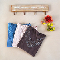 Cherry Blossom Home Factory Tailo Lady V Collar Lace Long Sleeve Autummy Jersey Undershirt Big Code Easy Mom Dress Undershirt