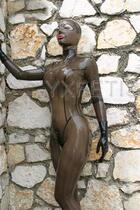  Latex Coat Gel Coat Tight Clothing Latex Conjoined Cosplay Tight Bag Sexy