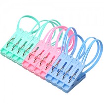 Multi-purpose drying clip with rope Towel sock clothespin Home drying clip Plastic clothespin 12pcs