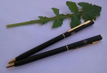 Office rotating ballpoint pen Black thin refill iron ballpoint pen exclusive custom hotel ballpoint pen thin pole