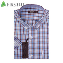 FIRS Shanshan brand summer mens plaid cotton business casual urban short-sleeved shirt CVC33713