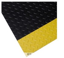 Economic steel pattern anti-fatigue mat with yellow edge anti-fatigue mat