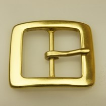 Brass needle belt buckle tanning leather belt pure copper hardware accessories hand polished Japanese character pants lead