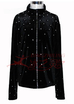 Ice spirit adult childrens figure skating suit performance suit skating training suit rhinestone jacket