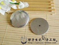 DIY handmade patchwork flat bottom full aluminum bag button naked buckle blank buckle diameter 5CM 3 8CM macaron with tutorial