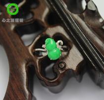 (Xing Family Workshop) Emerald Gourd Ring Personality Custom K Gold Inlays 101028