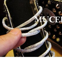 Bingsheng direct factory production gold and silver wire round shoelace 1 2-1 3 meters fashion womens shoes preparation