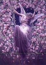 Cross stitch electronic figure redraw source file-Gatekeeper Purple Angel fairy fairy
