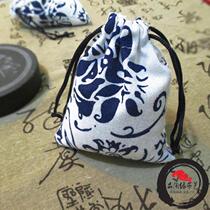 Promotional printing blue and white porcelain jewelry bag factory direct sales ceramic packaging custom change draw pocket