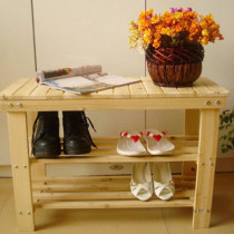Solid wood shoe stool Shoe rack Shoe cabinet locker Flower rack display rack Debris rack Pine rack