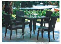 Outdoor wrought iron open-air garden balcony Bar Cafe creative courtyard dining table and chair combination leisure furniture