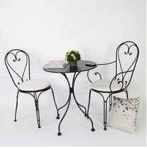  European-style wrought iron outdoor table and chair three-piece balcony courtyard garden table and chair Cafe leisure bar table and chair