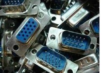 3 rows of 15-core VGA welding head HDB15 Core plug HDB15 pin plug welding head and plastic shell