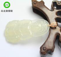 (Xing Family Workshop) Emerald Guanyin Button Personality Customized K Gold Inlaid Section 101010