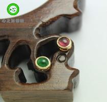 (Xing Family Workshop) Emerald Jewel Earnail Personality Customized K Gold Inlaid Section 101059