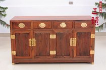 Mahogany furniture solid wood supply table Big Red acid branch case quadruple cabinet quadruple kitchen single board flat head case