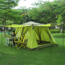 Korean brand automatic large tent Free two-room outdoor camping automatic outdoor rainproof two-room tent