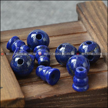 Natural lapis lazuli tee bead pagoda diy108 Buddha head antique old Buddha beads rosary accessories