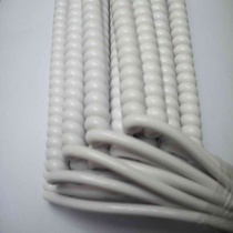 2-core white PU glossy 0 5 square spiral wire