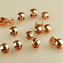 Belt screw Copper screw Electroplated copper arc screw rivet Vegetable tanned leather belt buckle head pure copper rivet accessories