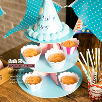 Paper - environmental protection party cake frame party snack afternoon tea - point plate
