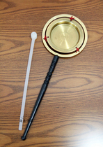 Haixin Buddha Buddhist instrument Copper long handle stall Temple Buddha Hall Buddha recitation instrument Percussion instrument