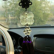 Natural Citrine Double brave seven-star array rearview mirror car hanging safe car pendant supplies