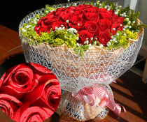 36 red rose bouquets Shanghai Flowers Express birthday wishes to send flowers in the same city flowers express Jingan flower shop