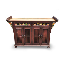 Thai specialty crafts home decoration cabinet handmade solid wood carved cabinet porch cabinet living room entrance hall decoration shoe cabinet for table
