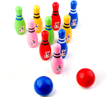 Childrens bowling toy wooden large set kindergarten baby indoor activity Sports toy 2-10 years old